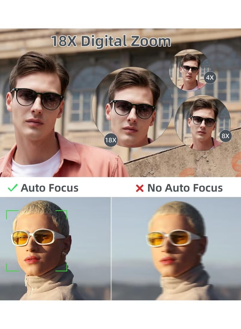 كاميرا رقمية بدقة 5K، كاميرات فيديو بدقة 75 ميجابكسل، كاميرا رقمية بخاصية التركيز التلقائي 18X مع شاشة قلابة 3 بوصات بزاوية 180 درجة، كاميرا سفر مدمجة لتسجيل الفيديو مع بطاقة TF سعة 128 جيجابايت للتصوير الفوتوغرافي - Image 5